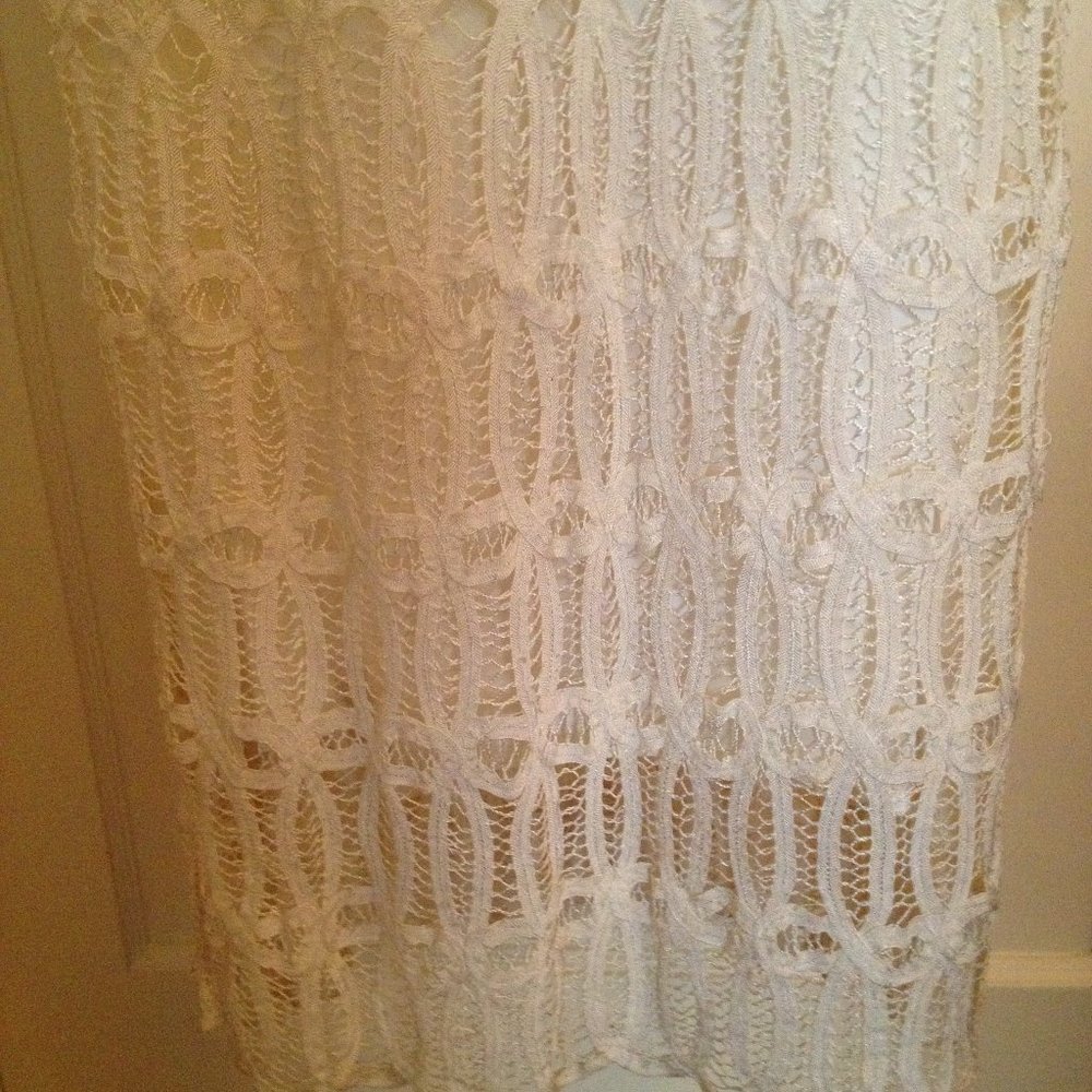 Carole Little Ivory Lace Crochet Maxi Dress NWT - Picture 8 of 12